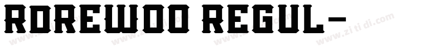 RdReW00 Regul字体转换